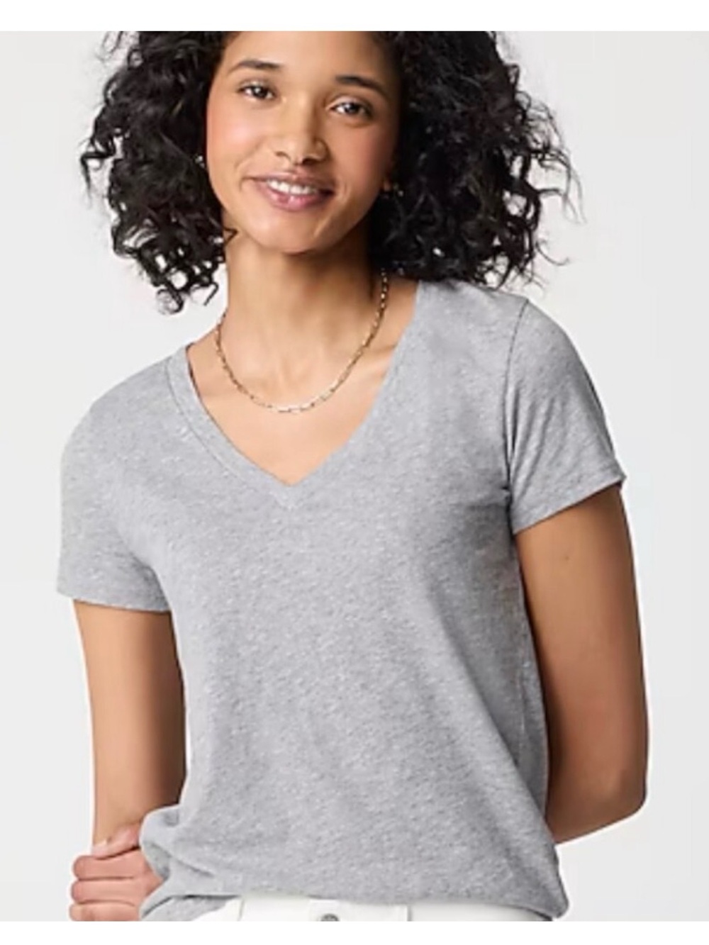J. Crew gray v neck slub cotton tee